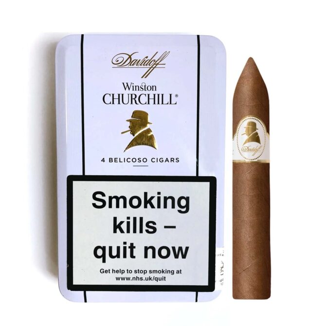 Davidoff Winston Churchill Belicoso Traveller / Tin of 4 - Image 2