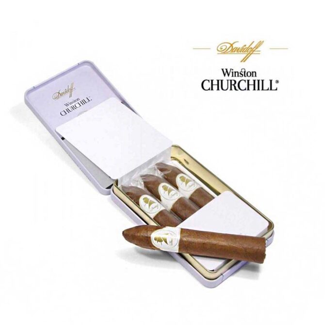 Davidoff Winston Churchill Belicoso Traveller / Tin of 4 - Image 4