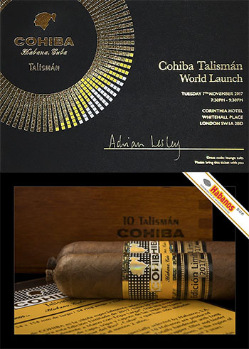 The World Launch of the Cohiba Talismán LE 2017.  London, Tuesday 7th November.