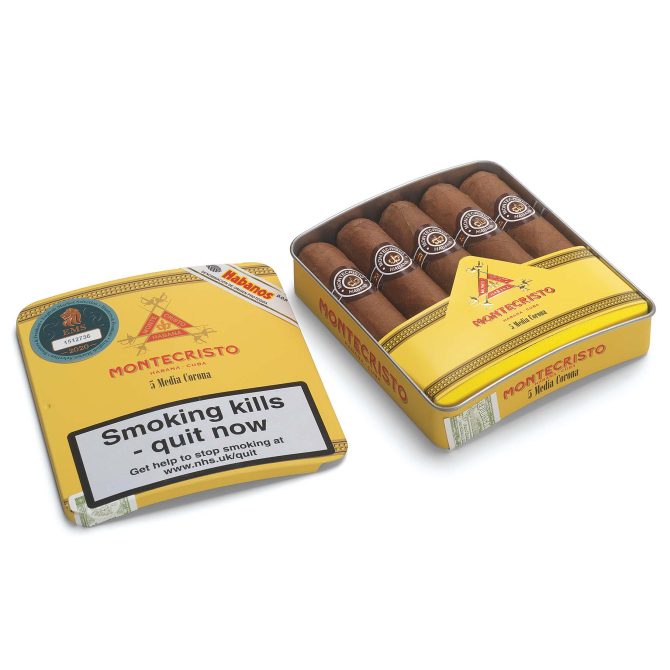 Montecristo Media Corona / Tin of 5 - Image 4