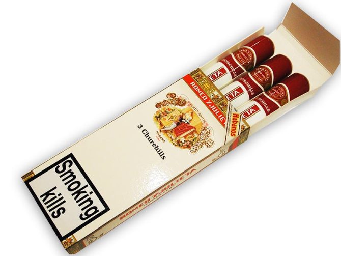 Romeo y Julieta Churchill in Tube / Pack of 3