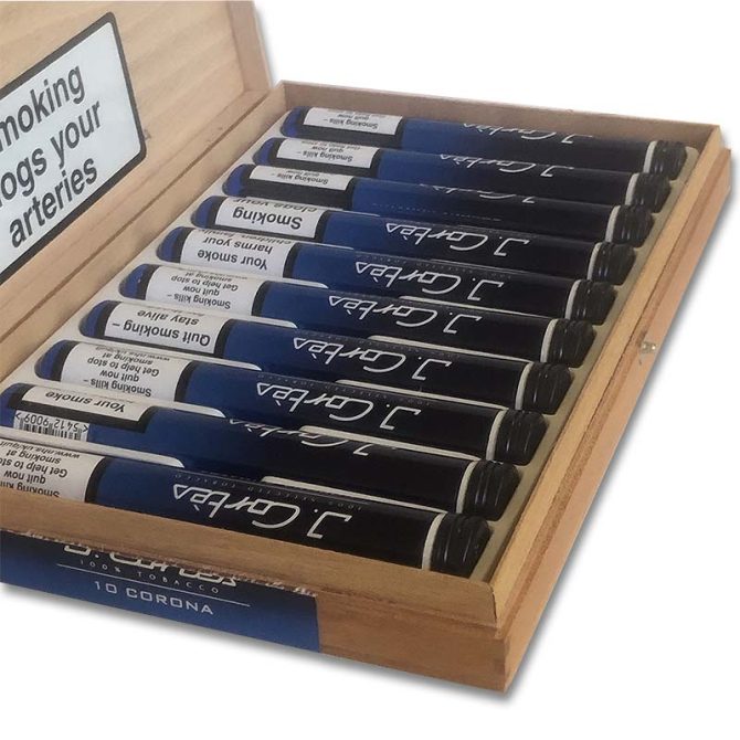 J Cortes Sumatran Corona in Tube (Blue) / Box of 10 - Image 4