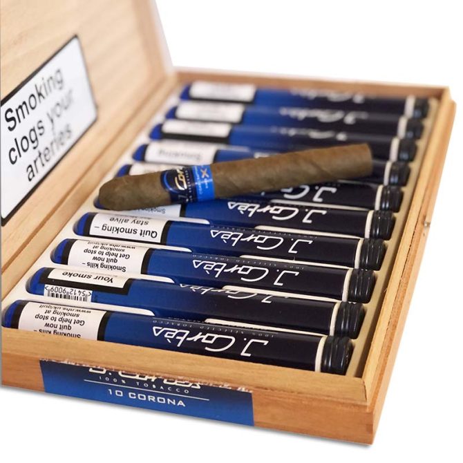 J Cortes Sumatran Corona in Tube (Blue) / Box of 10 - Image 3