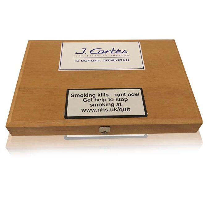 J Cortes Dominican Corona in Tube (White) / Box of 10 - Image 2