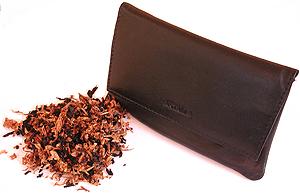 Artamis Soft Black Napa Leather Button Tobacco Pouch (PO23)