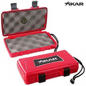 XIKAR Cigar Travel Humidor for 5 cigars / Red
