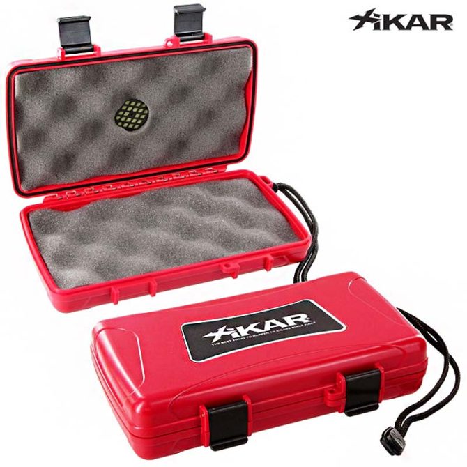 XIKAR Cigar Travel Humidor for 5 cigars / Red