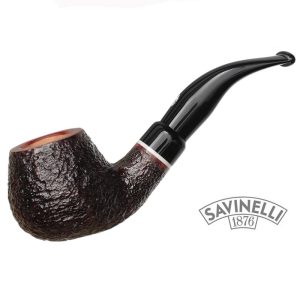 Savinelli Gaius Rustic Normal No.645 Classic Bent shape 6mm Filter Italian Pipe