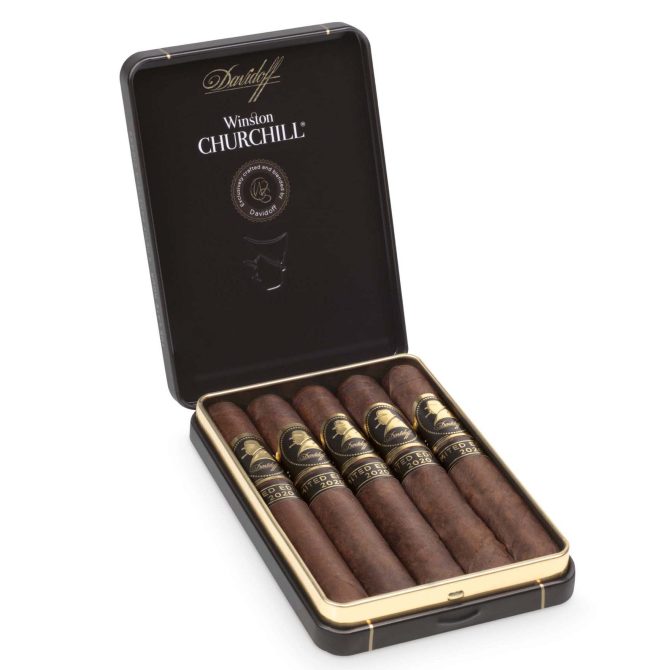 Davidoff Winston Churchill The Late Hour Petit Panetela / Tin of 5
