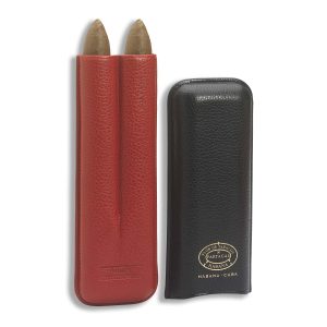 Partagás Serie P No.2  leather case with two cigars