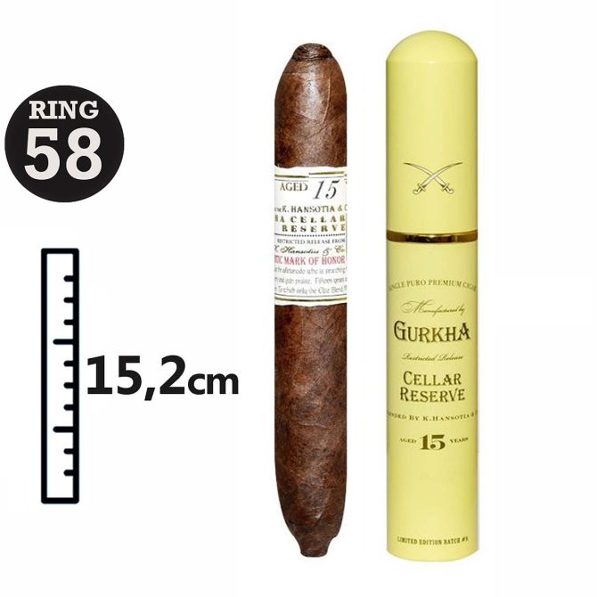 Gurkha Cellar Reserve 15 Year Platinum Hedonism Tubo - Grand Robusto  / Single Cigar