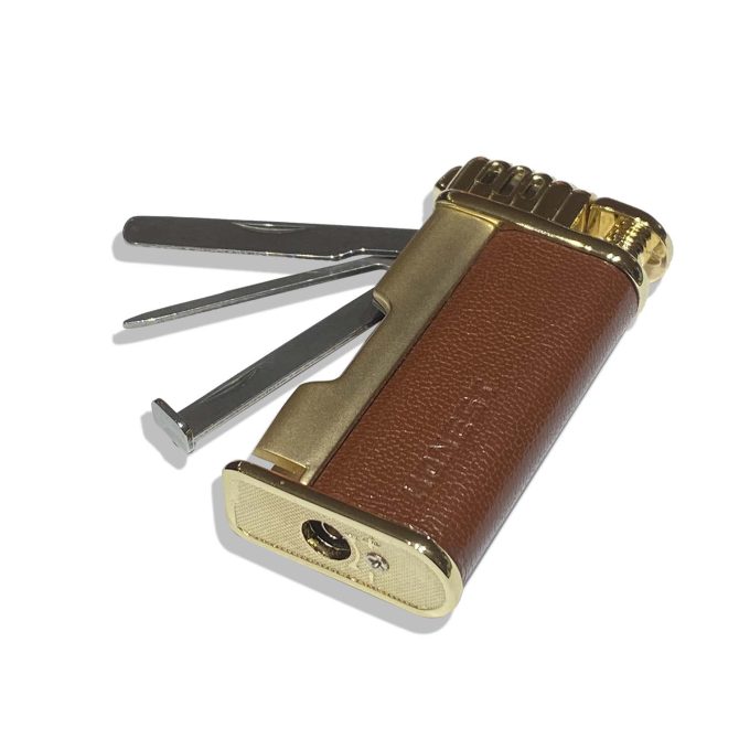 Honest Burley Gold-Brown Pipe Lighter & Tools - Image 3