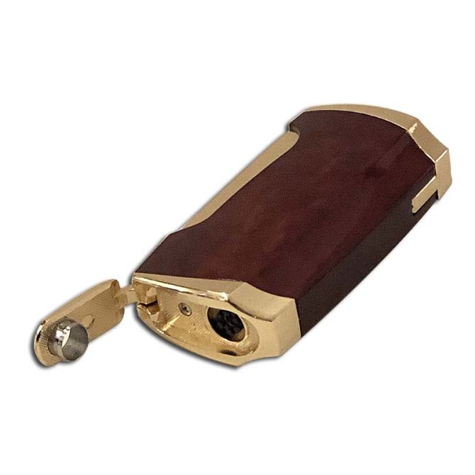 Honest "Orion" Double Jet Cigar Lighter with punch / Burlwood finish - Image 3