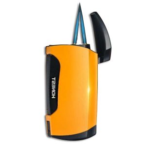 Honest "Orion" Double Jet Cigar Lighter with punch / Yellow finish