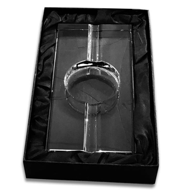 Large Rectangular Crystal Ashtray for 2 cigars - Image 3