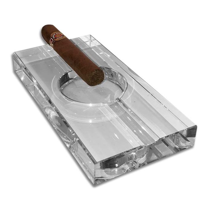 Large Rectangular Crystal Ashtray for 1 cigar - Image 4