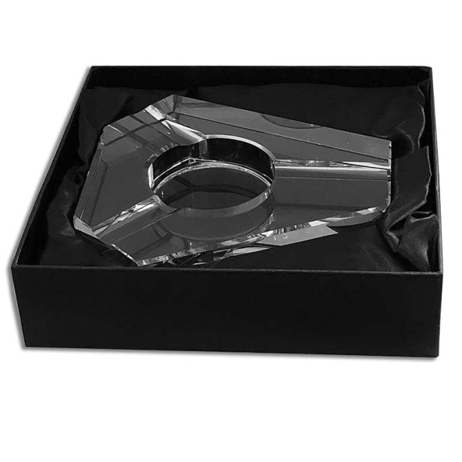 Large Square Crystal Ashtray for 4 cigars - Image 17