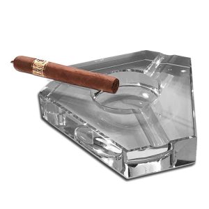 Hexagonal Crystal Cigar Ashtray for 3 cigars