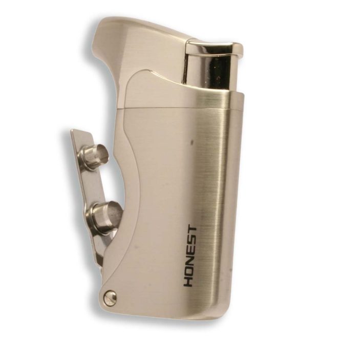 Honest Clyde Cigar Lighter - Chrome Finished with 2 Punches