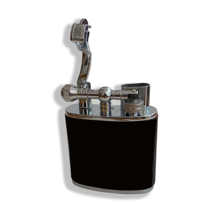 J Cure Table 2 Jet Flame Lighter - Black Leather - Image 3