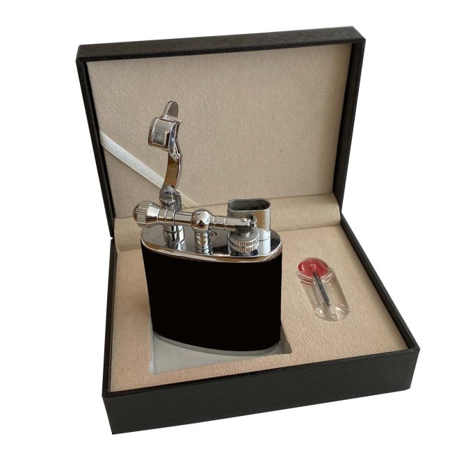 J Cure Table 2 Jet Flame Lighter - Black Leather - Image 4