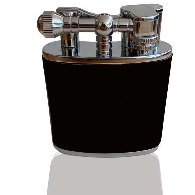 J Cure Table 2 Jet Flame Lighter - Black Leather - Image 5