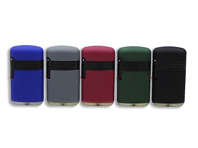 V-FIRE Rubberised Double Jet Torch Lighter (5 Finishes)