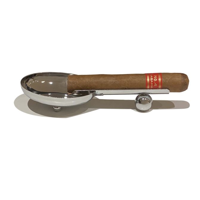 Stainless Steel Oval Cigar Ashtray for Single Cigar / Matt Black - Image 15