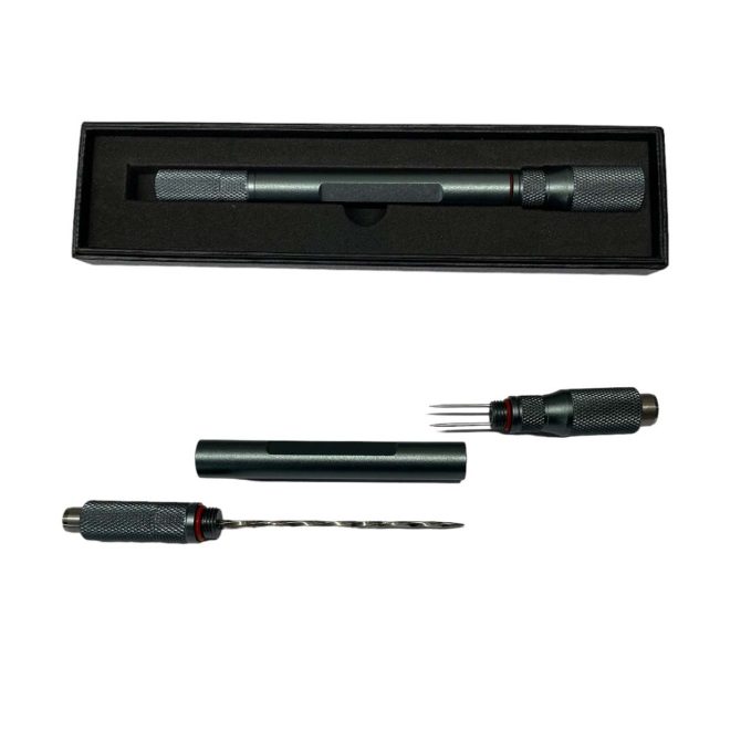Double Punch Cutter & Cigar Enhancer Tool / Black  77mm - Image 10