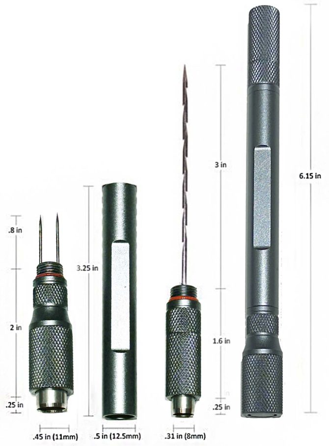 Double Punch Cutter & Cigar Enhancer Tool / Gun Metal - Image 5