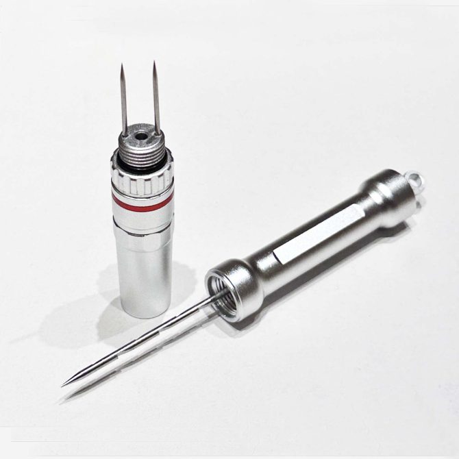 Double Punch Cutter & Cigar Enhancer Tool / Silver - Image 2