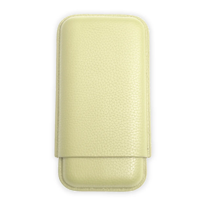 VSB London Three Finger Cream Leather Cigar Case - Image 5
