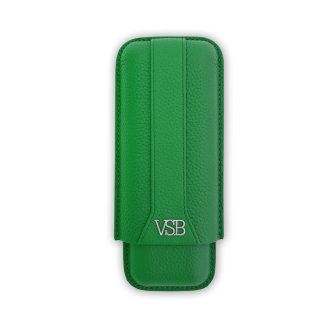 VSB London Two Finger Green Leather Cigar Case - Image 4