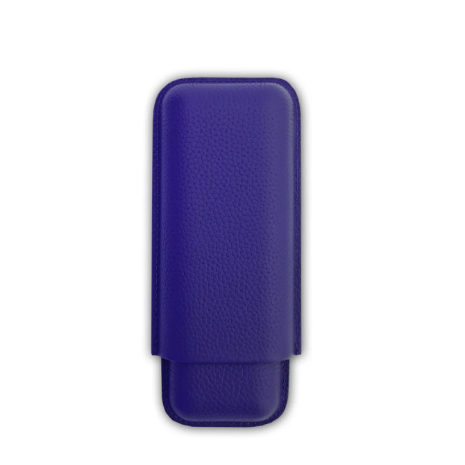 VSB London Two Finger Blue Leather Cigar Case - Image 5