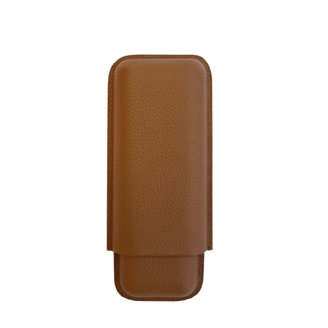 VSB London Two Finger Brown Leather Cigar Case - Image 4
