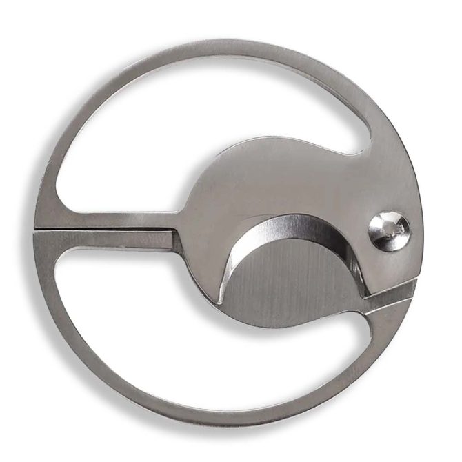 Round Stainless Steel Pocket Cigar Scissors