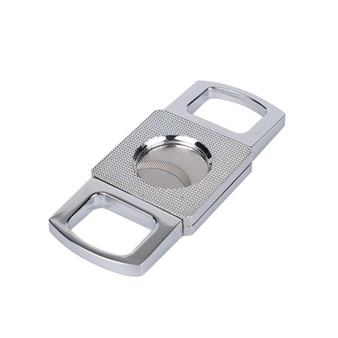 BLD 2F Double Blade Cigar Cutter – Square – Polished Chrome