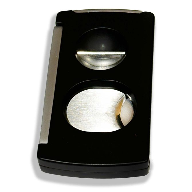 BLD 3 in 1 Double Cut, V Cut, Punch Cigar Cutter- Black Matte - Image 2
