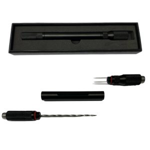 Double Punch Cutter & Cigar Enhancer Tool / Black  77mm