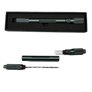 Double Punch Cutter & Cigar Enhancer Tool / Gun Metal