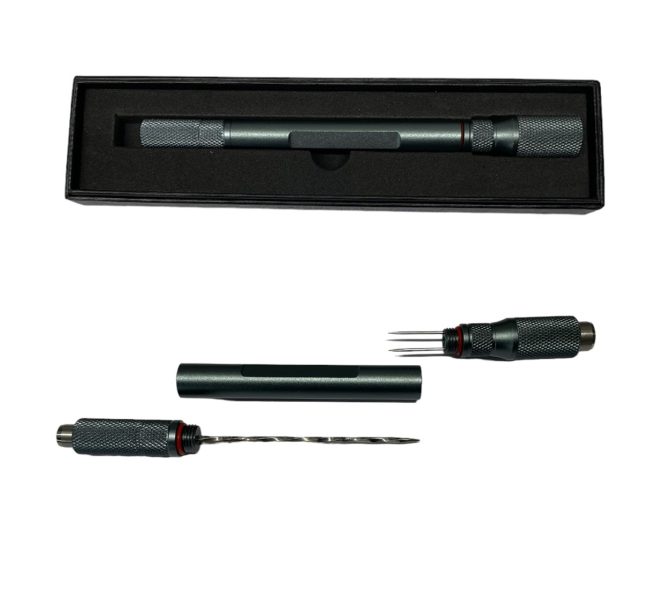 Double Punch Cutter & Cigar Enhancer Tool / Black  77mm - Image 14