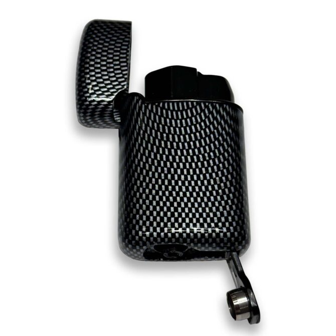 V-Fire Easy Torch Metal 3 Flames Carbon Fibre Cigar Lighter with Punch Cutter - Image 2