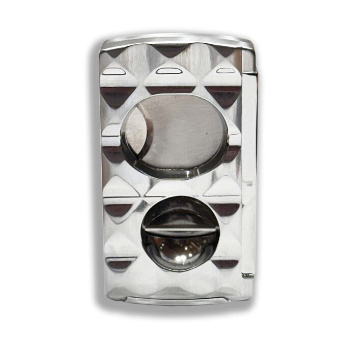 BLD 3 in 1 Double Cut, V Cut, Punch Cigar Cutter- CROME - Image 3