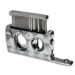 BLD 3 in 1 Double Cut, V Cut, Punch Cigar Cutter- CROME