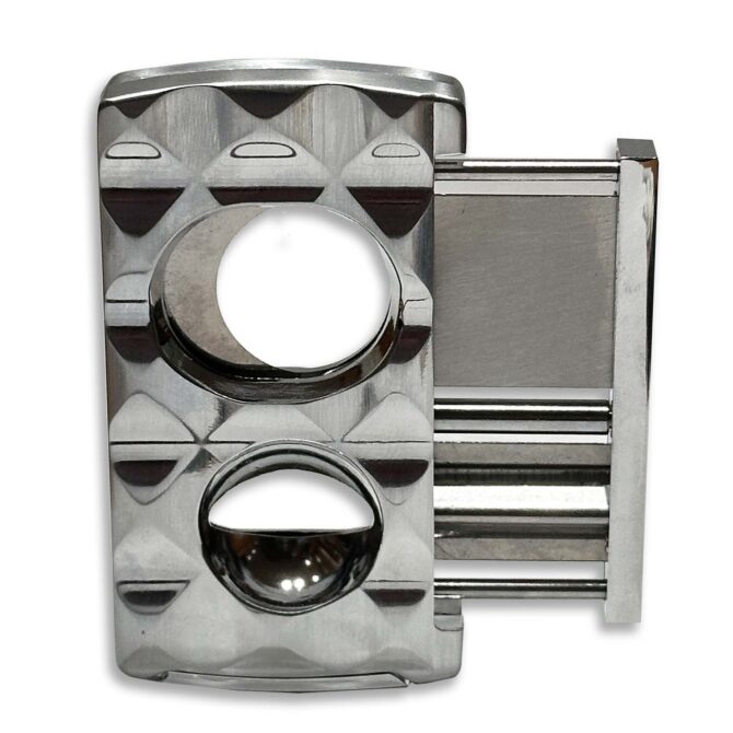 BLD 3 in 1 Double Cut, V Cut, Punch Cigar Cutter- CROME - Image 5