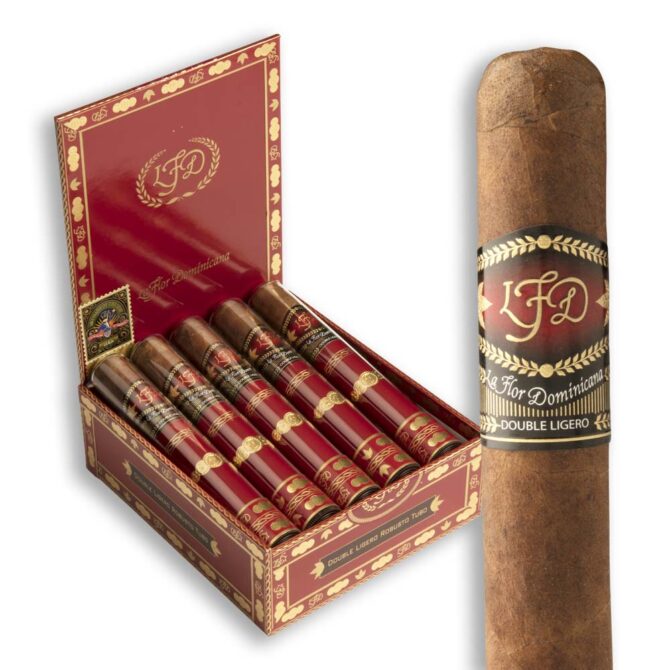 La Flor Dominicana Double Ligero Robusto Cristal Tubo / Box of 10 - Image 6